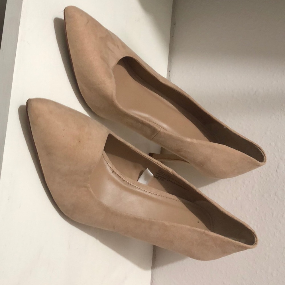 Nude Faux Suede Highheels